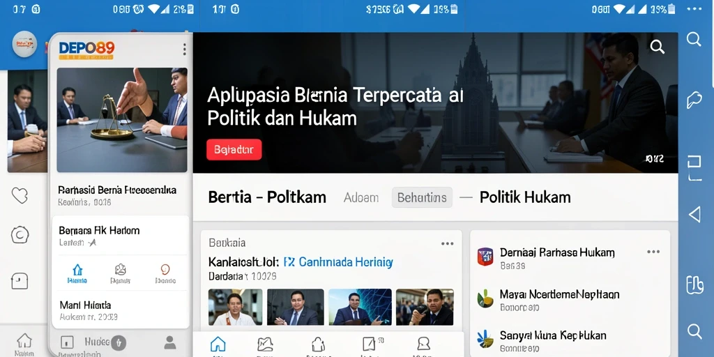 Antarmuka aplikasi DEPO89 yang informatif dan modern.