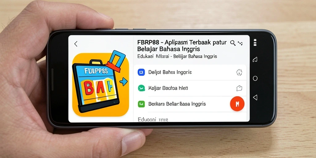 Tampilan antarmuka FBRP88 saat belajar Bahasa Inggris.