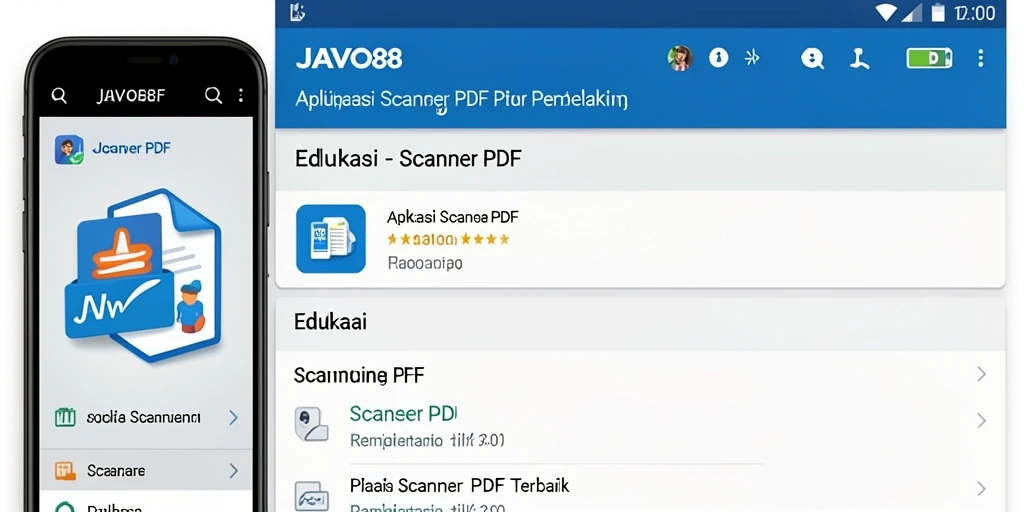 Antarmuka JAVO88 yang intuitif untuk pemindaian dokumen.