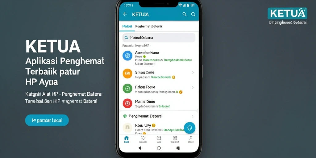 Antarmuka KETUA yang intuitif untuk penghemat baterai.