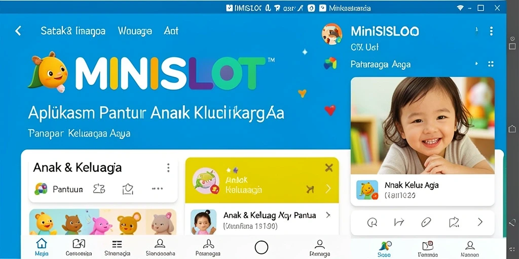 Antarmuka aplikasi MINISLOT yang ramah anak untuk pemantauan
