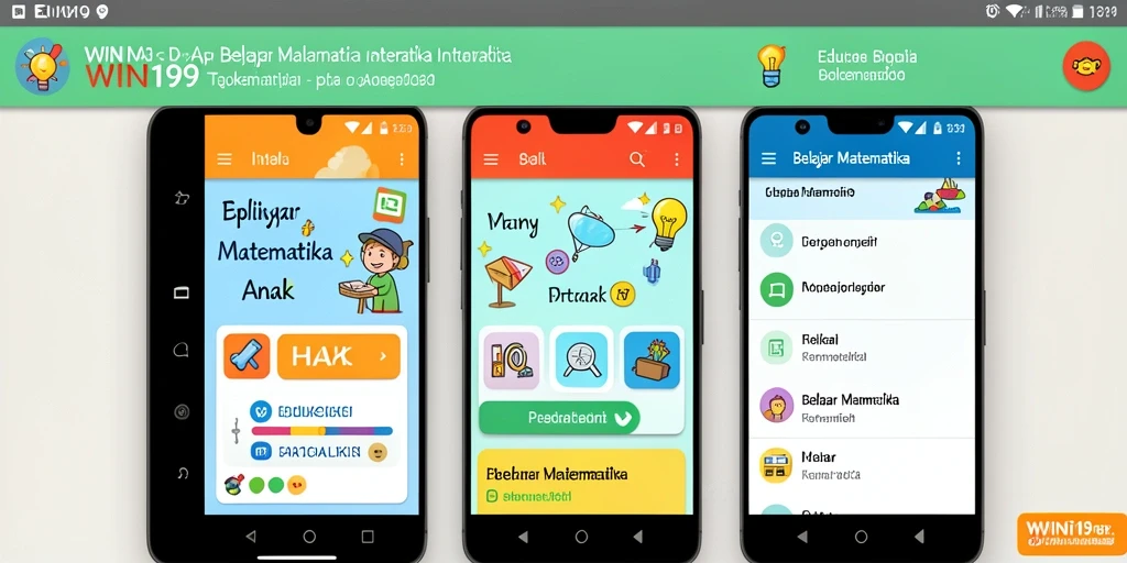 Tampilan antarmuka aplikasi WIN199 yang menarik bagi anak-anak.