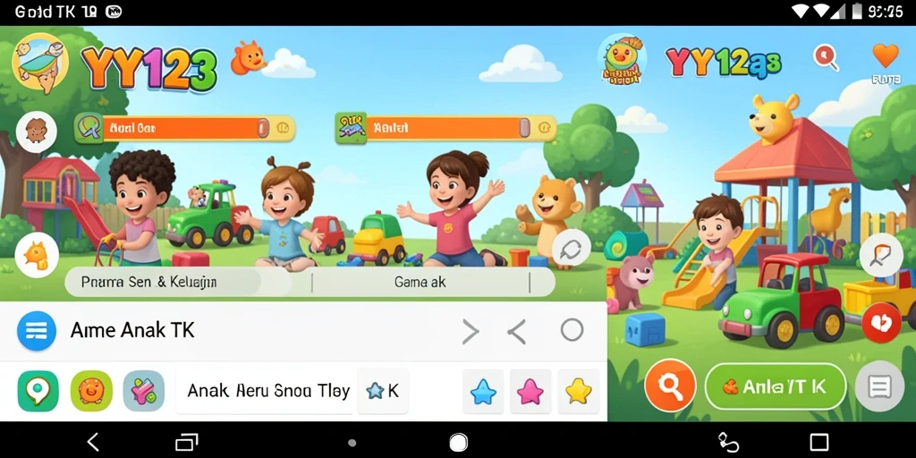 Tampilan antarmuka aplikasi Game Anak TK yang ceria dan edukatif.