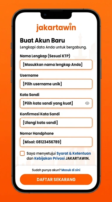 Panduan Lengkap Registrasi Akun Jakartawin untuk Pengguna Android